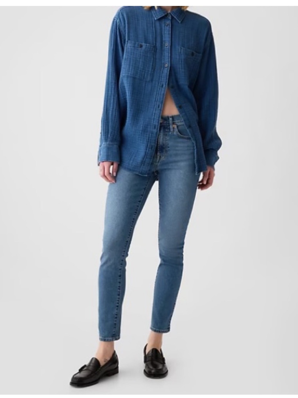 ❤️Gap Sculpt Stretch True Skinny Tinted Sasha 6/28 R Blue Jeans